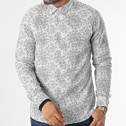 Chemise Manches Longues Willard 03T4600M Blanc Bleu