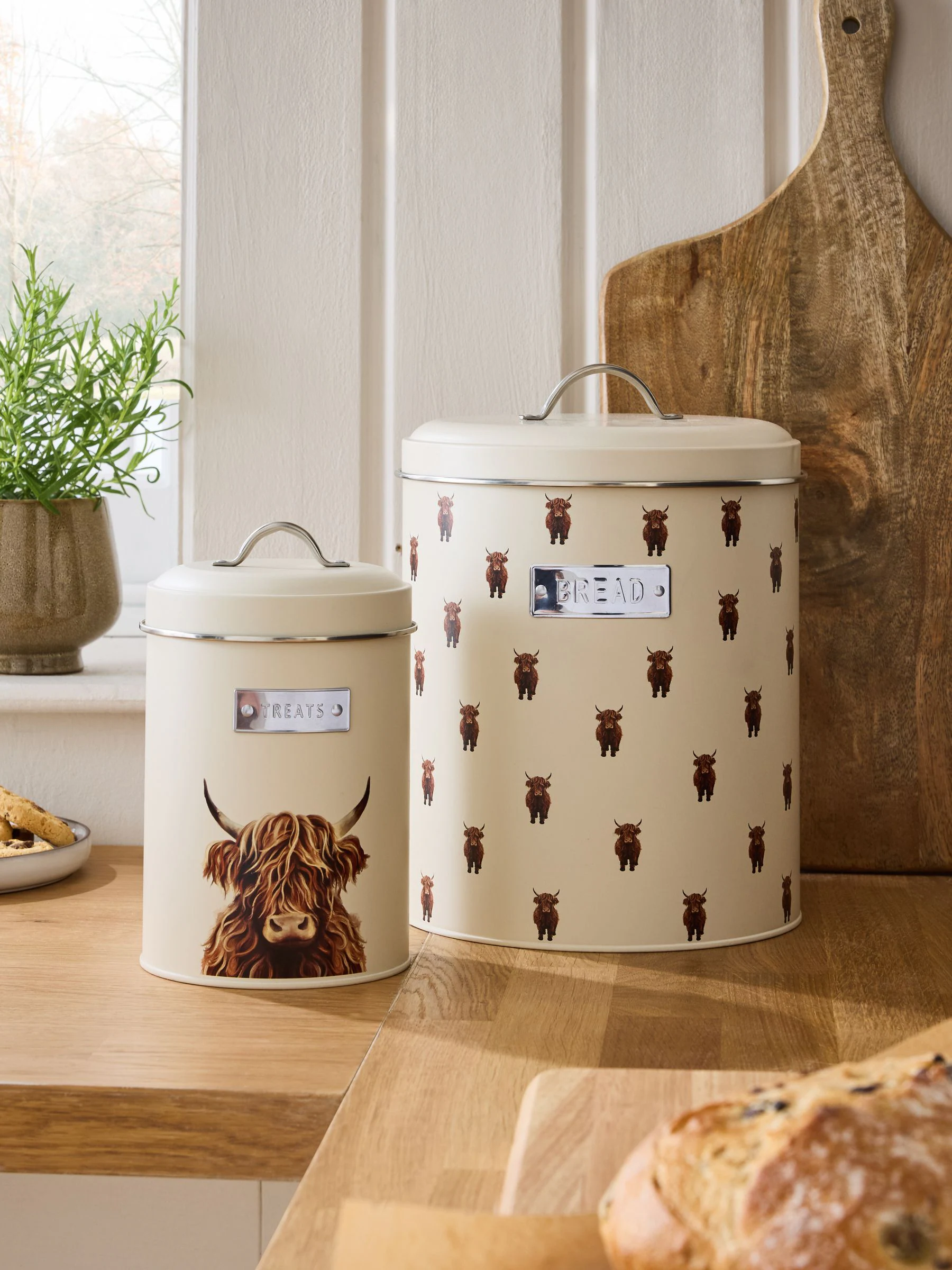 Set of 2 Bread bin and Treat Storage Jars
