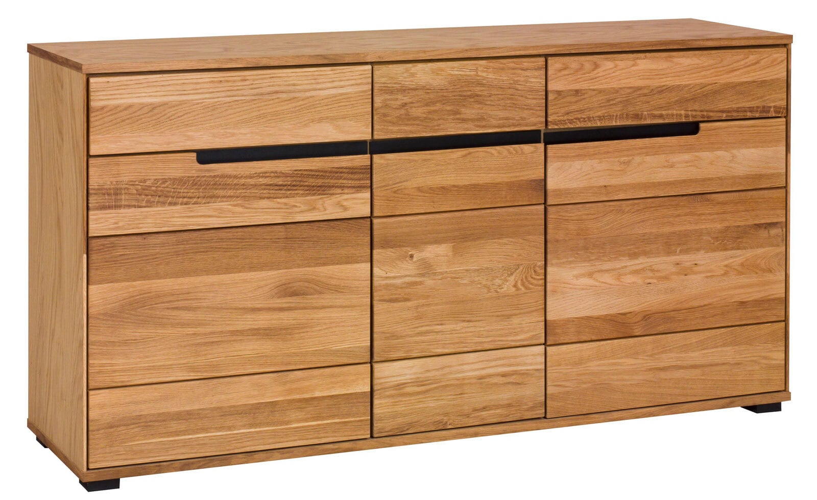 Sideboard Lola 163 x 84 cm Eiche teilmassiv furniert