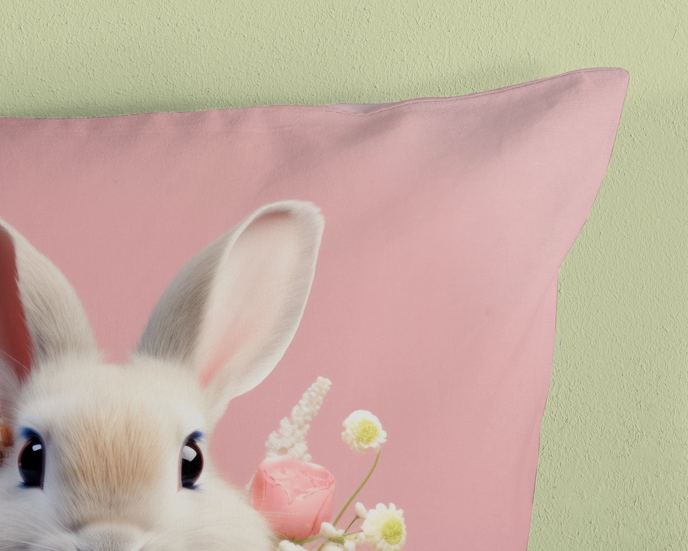 PURE luxury collection Kinderbettwäsche »Cathy« 2 Stk. tlg. Mikrofaser, 135x200, 2 Teilig, Wendeoptik, Kind, Mädchen, Kaninchen