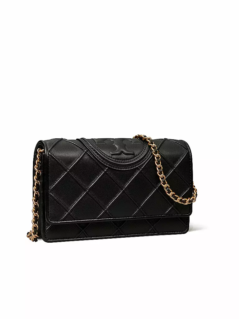 TORY BURCH Ledertasche - Umhängetasche FLEMING SOFT CHAIN WALLET schwarz