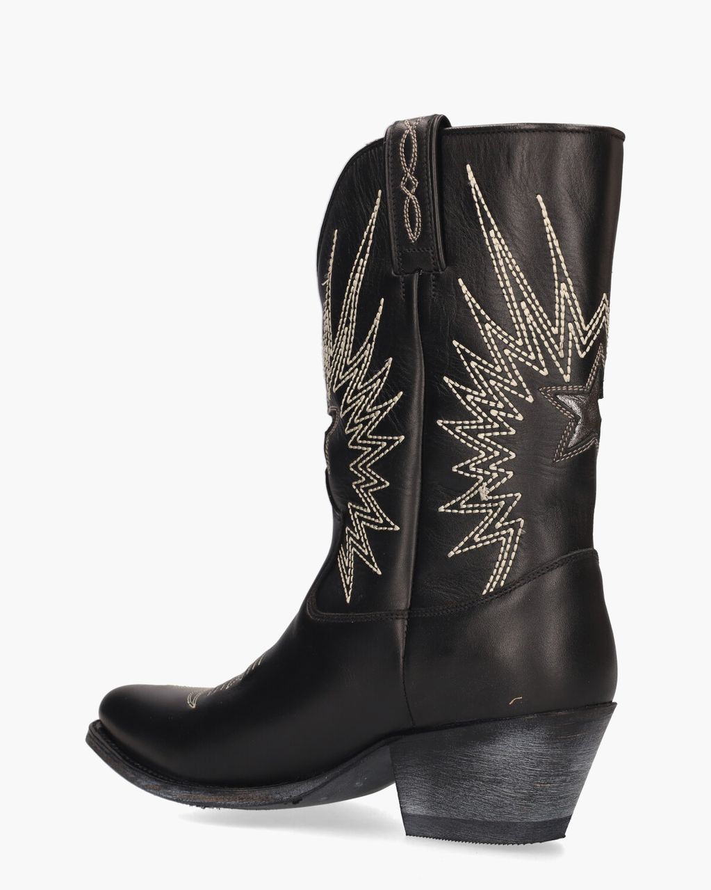 Sendra 18947 Zwart/Wit Damesboots