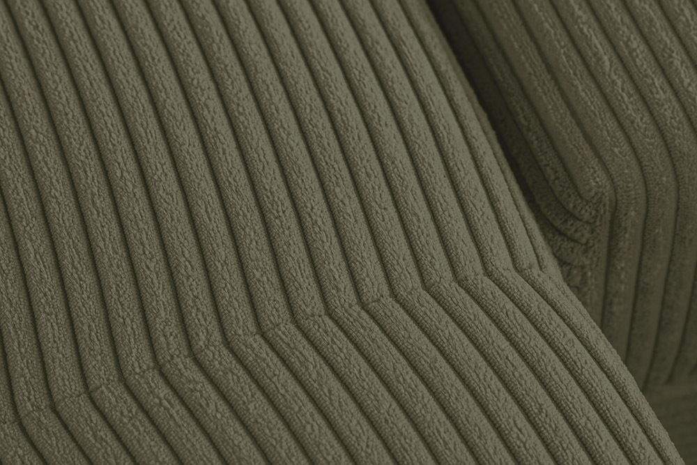 XXL Wohnlandschaft LODGE 315cm grün Cord Sofa mit Schlaffunktion und Stauraum