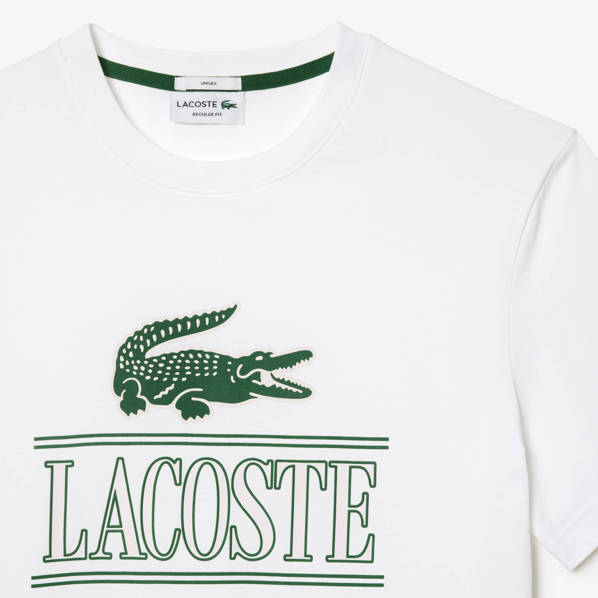 T-shirt regular fit en jersey épais de coton T-Shirts - Blanc - Lacoste - Unisex