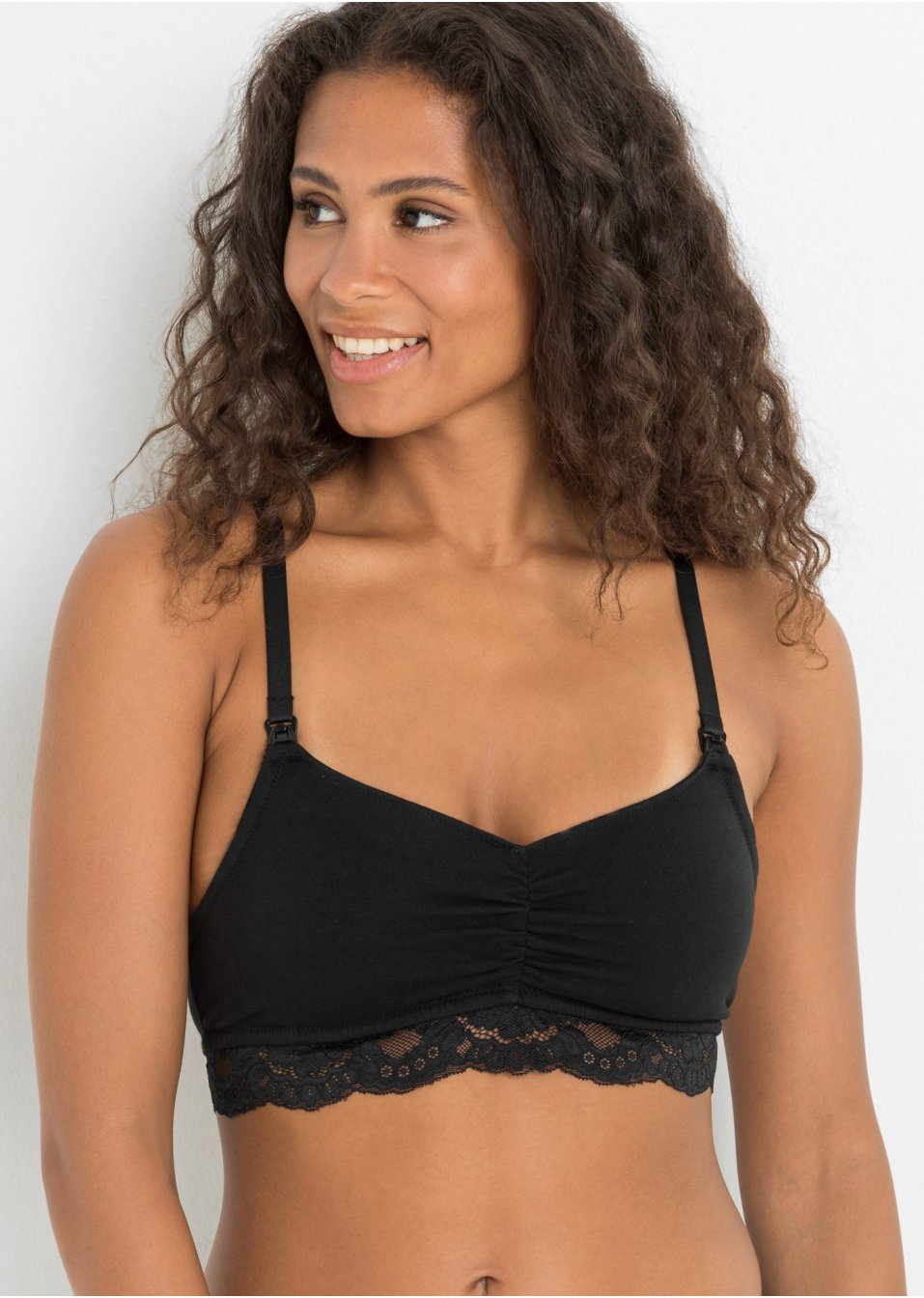 Lot de 2 soutiens-gorge d'allaitement sans armatures avec coton