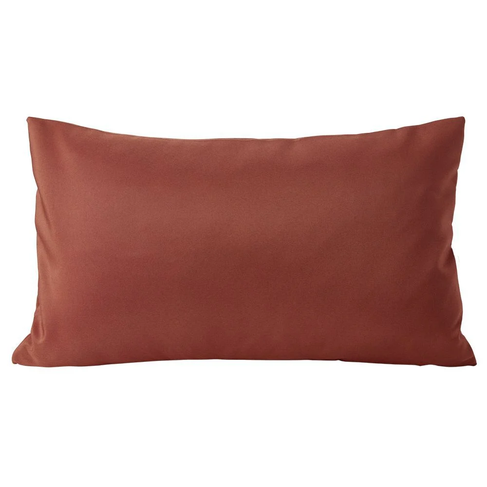 Housse de coussin polyester 30x50cm terracotta