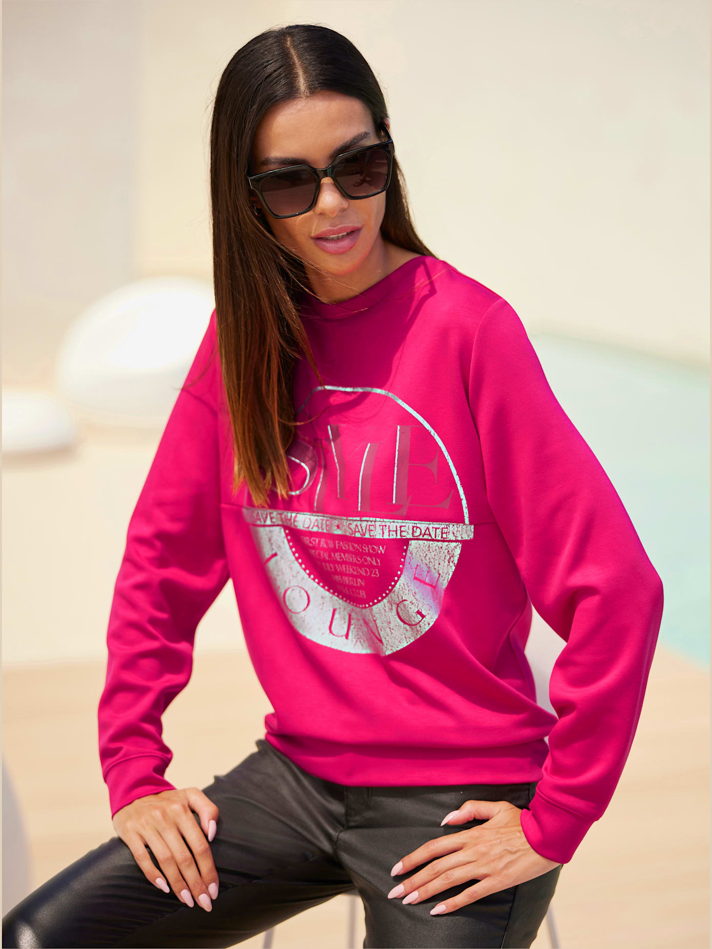 Sweat-shirt mélange de modal doux