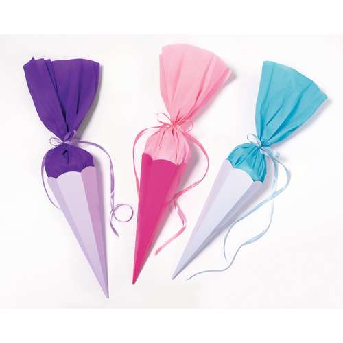 folia® Schultüten-Rohlinge 5 Stück, weiß