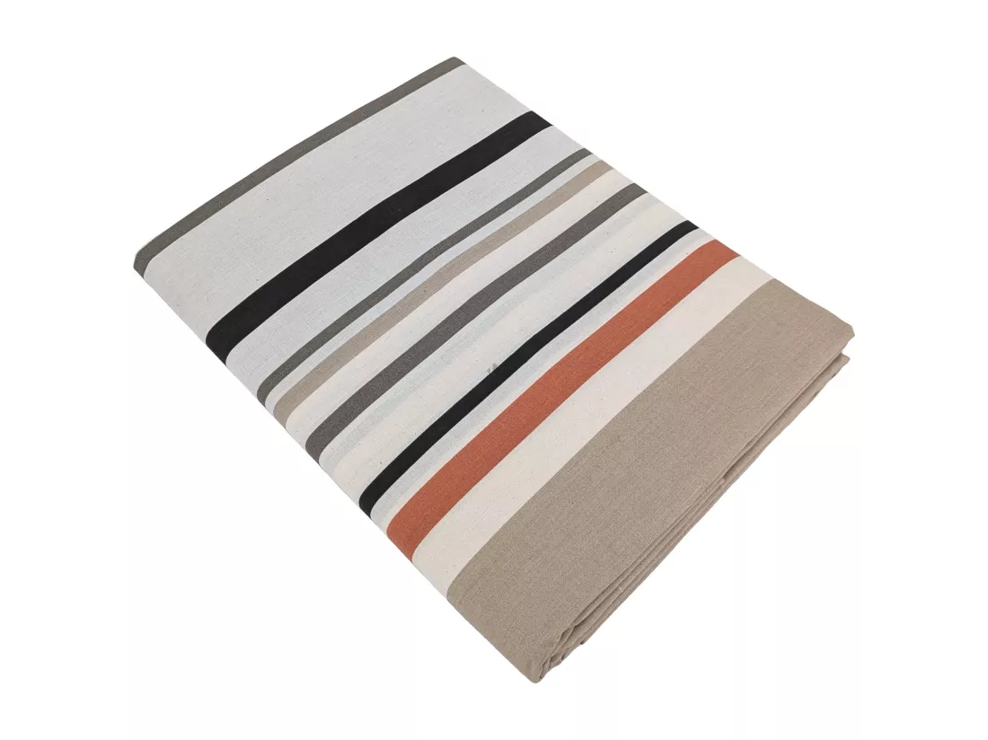 Drap plat 280x310 cm coton HUGO beige/corail