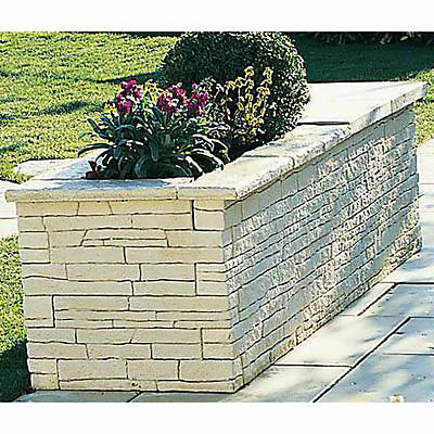 Dessus de muret plat BLOOMA Cloître 50 x 15 cm sienne