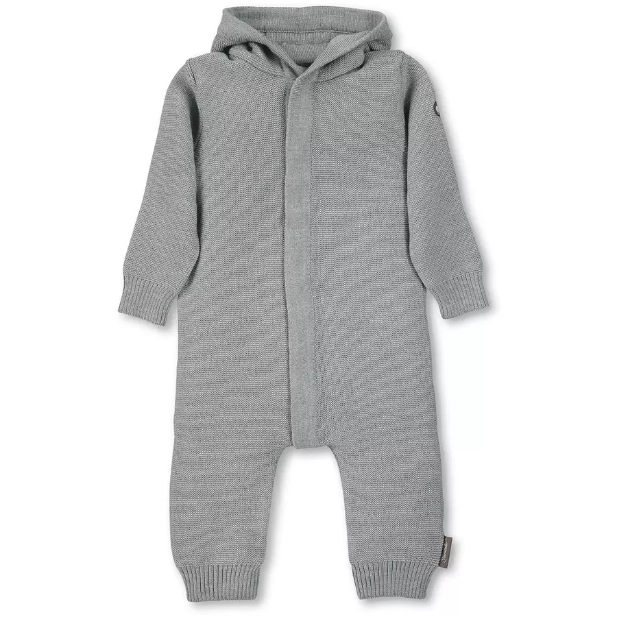 Sterntaler Strick-Overall silber melange