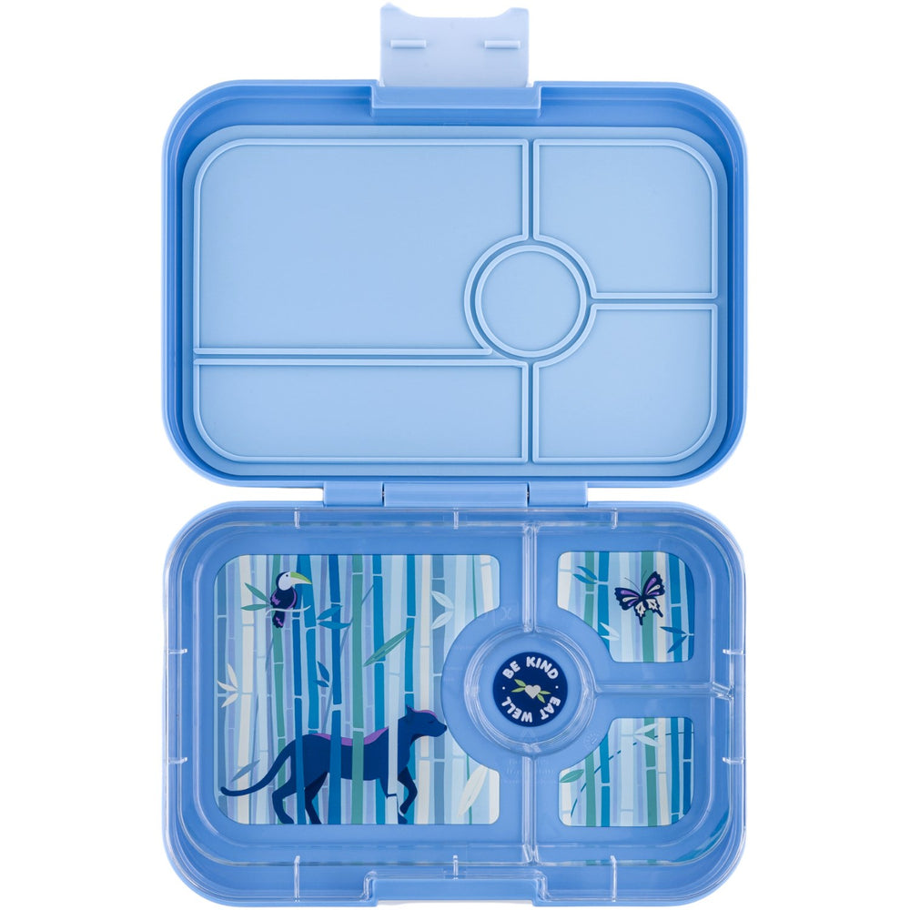 Køb Yumbox Hazy Blue / Panther Tray Leakproof Tapas XL 4 Bento Madkasse