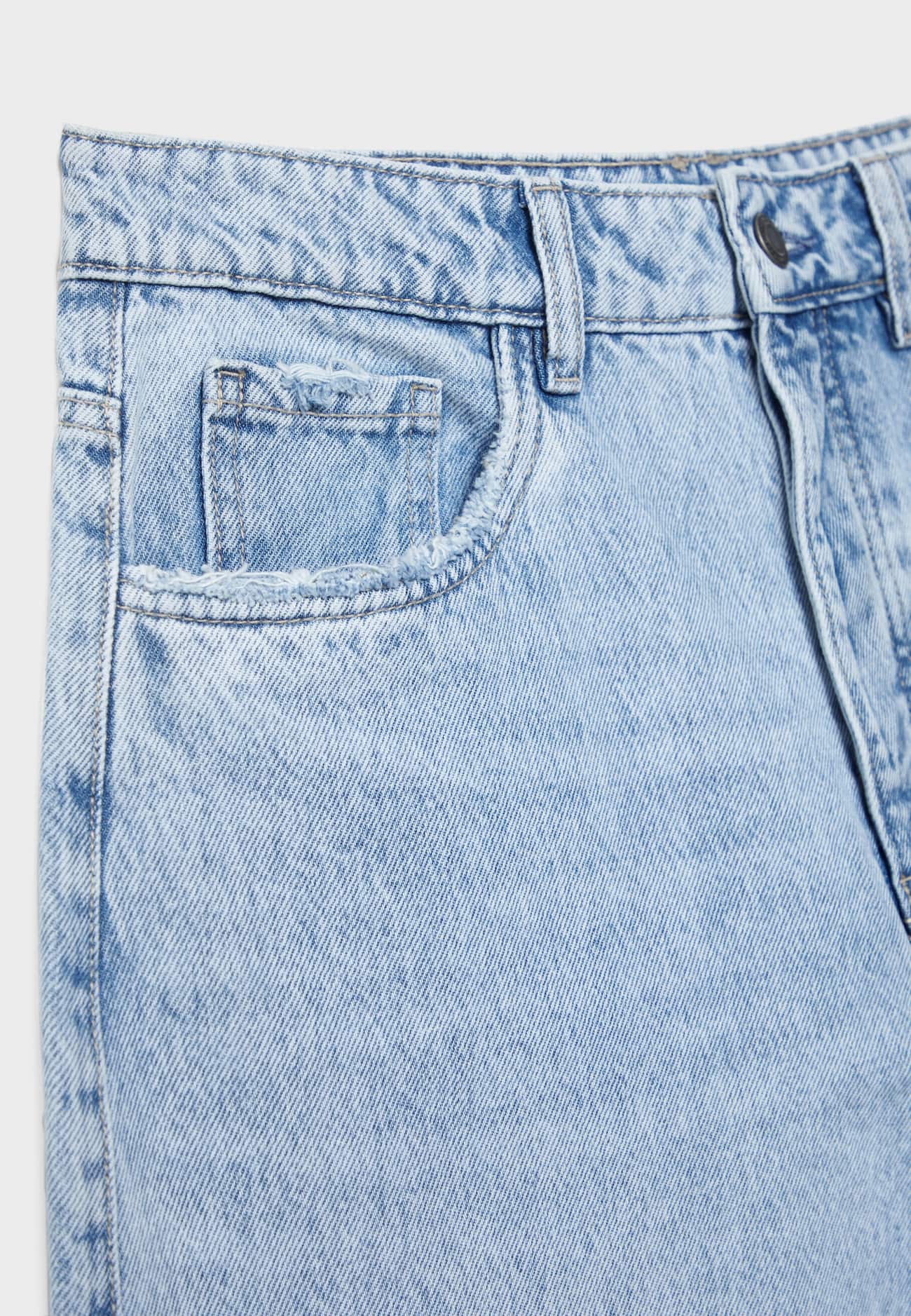 calças jeans de perna larga