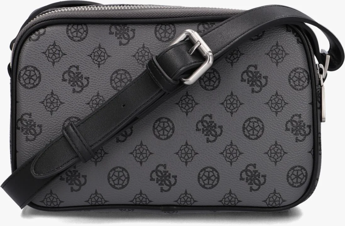 GUESS grijze guess schoudertas peony camera bag double zip