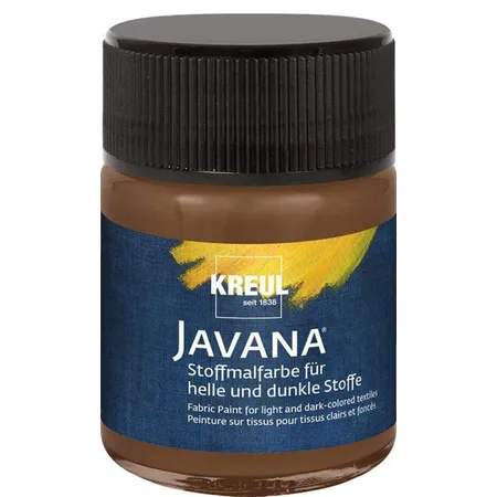 KREUL Javana Stoffmalfarbe für helle und dunkle Stoffe Rehbraun 50 ml