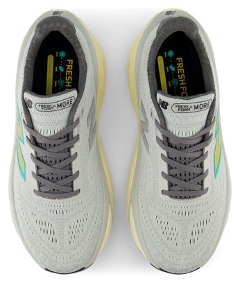Chaussures Running New Balance Fresh Foam X More v5 Gris/Bleu/Jaune Homme - Produit Reconditionné