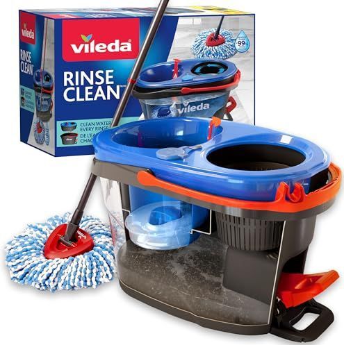 Vileda - RinseClean Spin Mop System - Dweilmop - 6L - Met Tweekameremmertechnologie