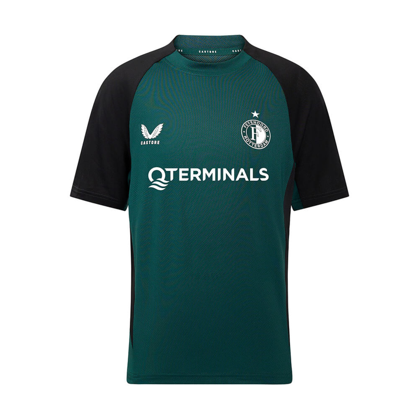 Castore Feyenoord Trainingsset 2024-2025 Dames Donkergroen Zwart Wit