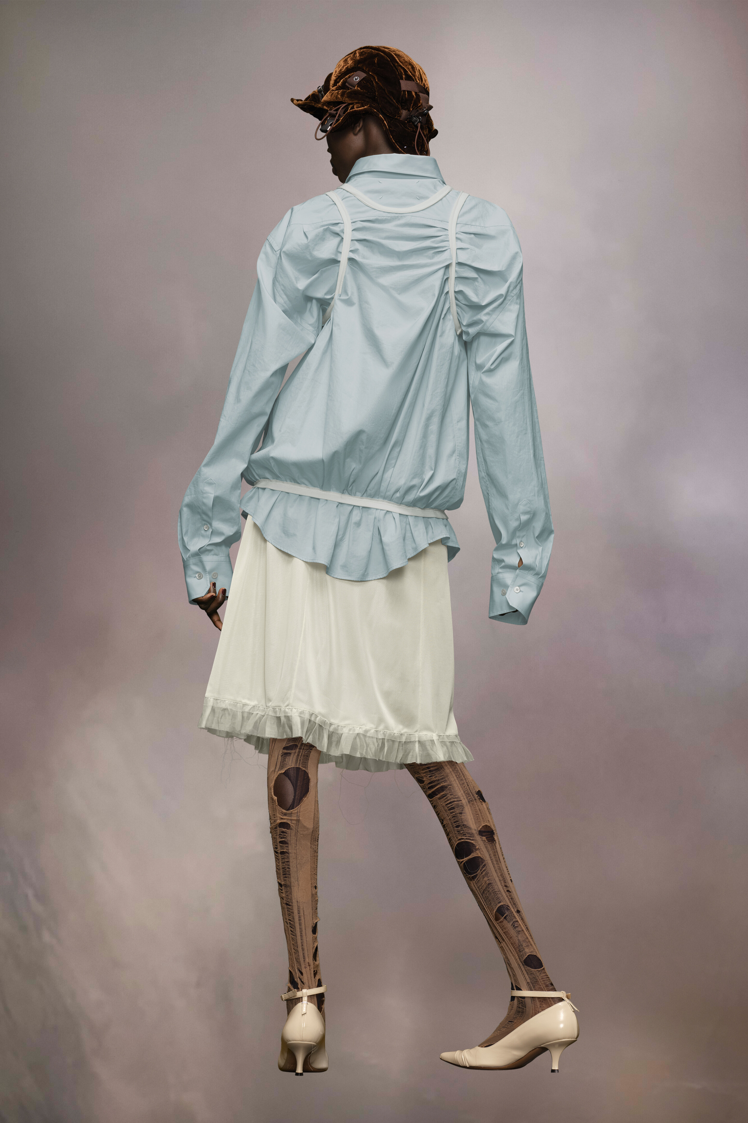 Chemise à passepoils