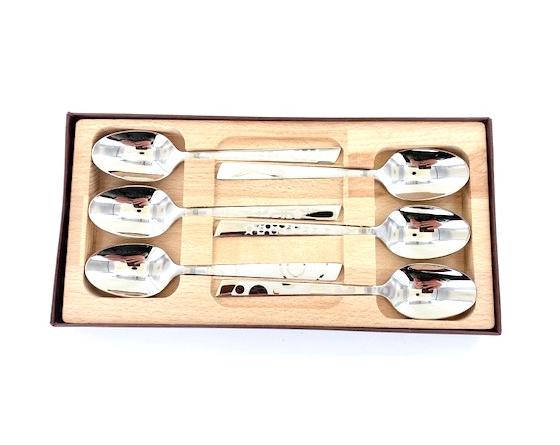 Coffret de 6 Cuillères café- Décors Maison Le Thiers par Louis Cau