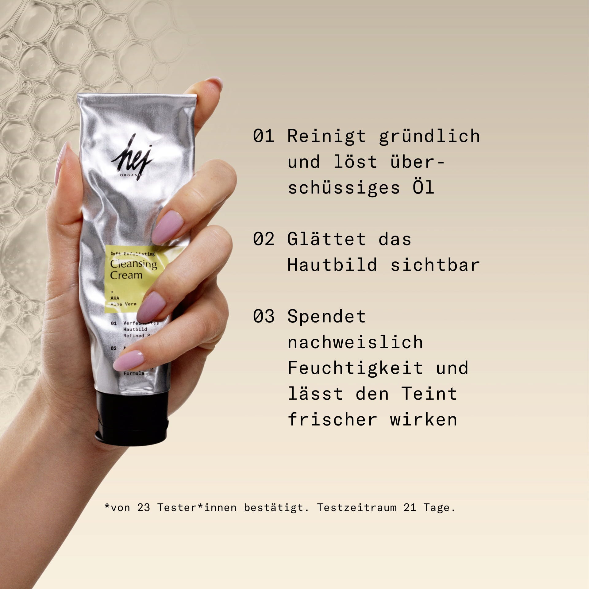HEJ ORGANIC  Skin Longevity Soft Exfoliating Cleansing Cream, 100 ml