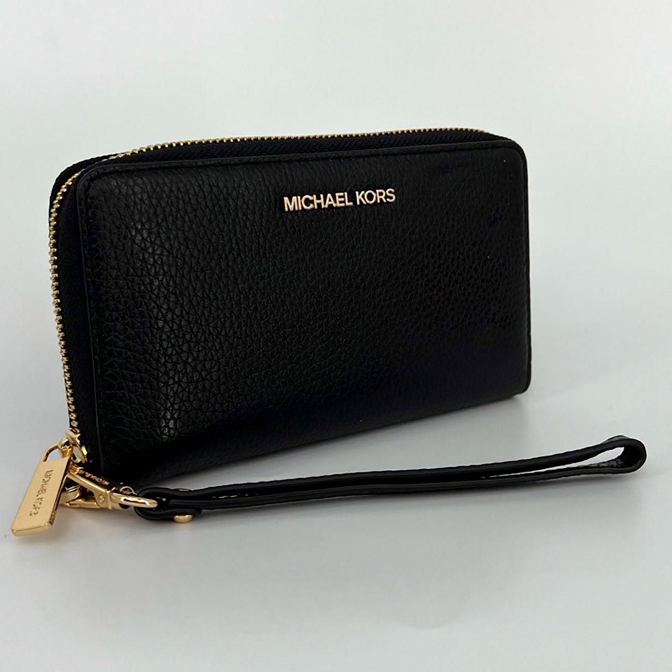 Michael Kors Portefeuille en Cuir Jet Set Travel noir - 18.5x10 cm