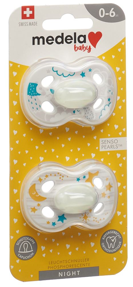 MEDELA Baby Nuggi Night&Night 0-6 Animals 2 Stk
