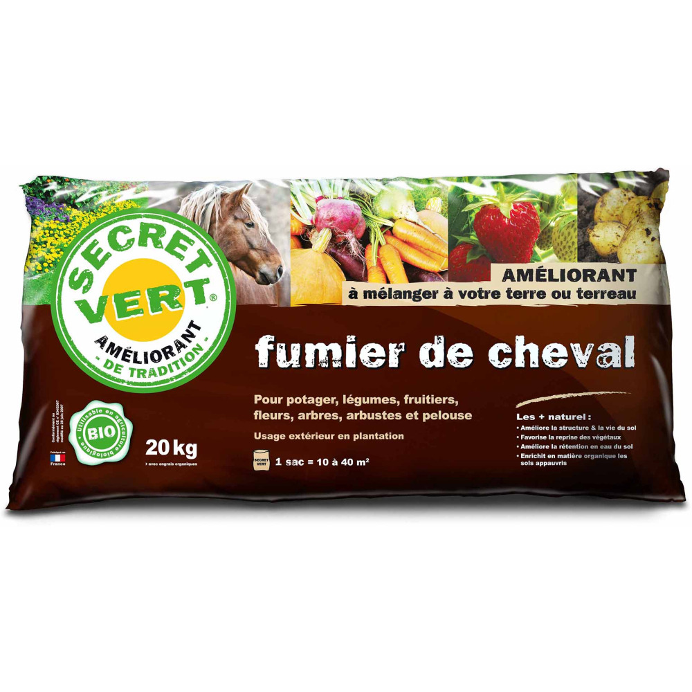 Fumier de cheval biologique 20 kg 3