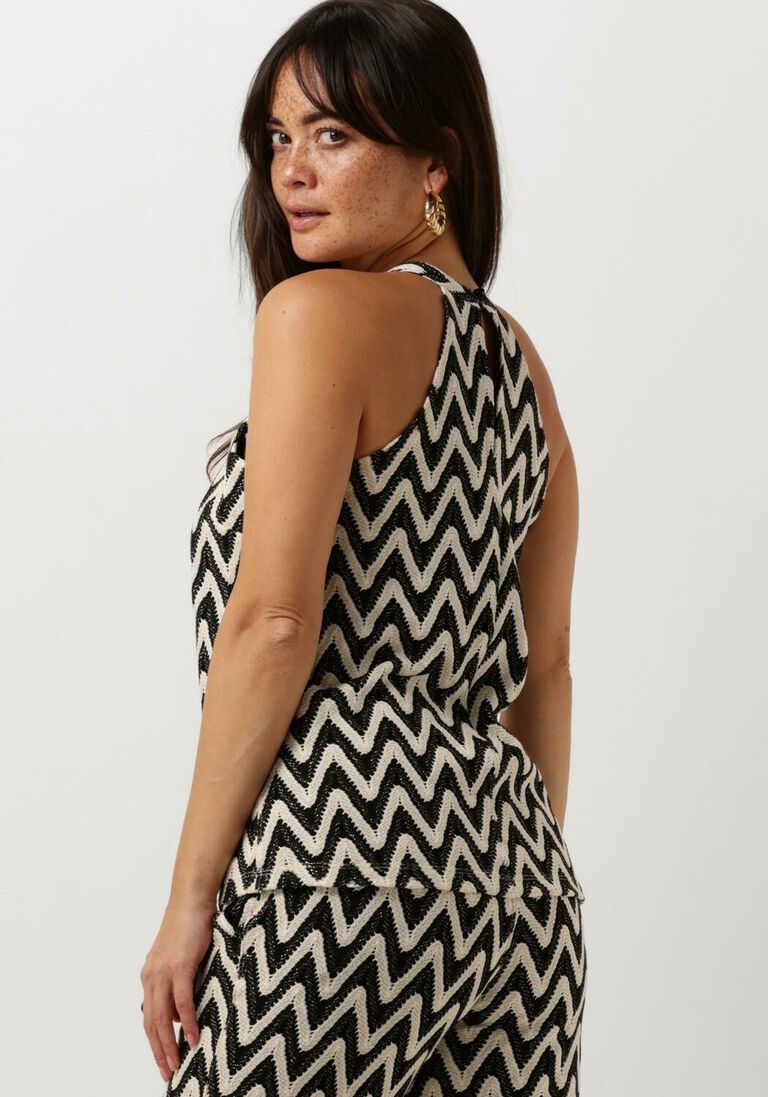 SUMMUM zwarte summum top singlet zig zag crochet