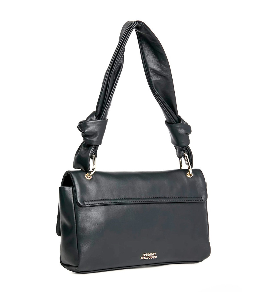Bolsa Hobo Tommy Hilfiger em Couro Preto