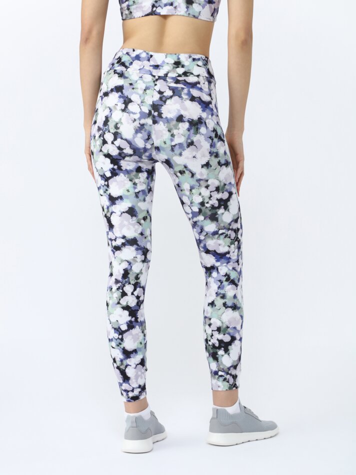 Leggings esportivas estampadas - Lilás/branco
