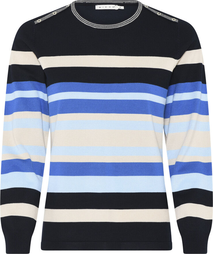 Micha BBJumper_BBAutumnViscStripeKni Navy/blue