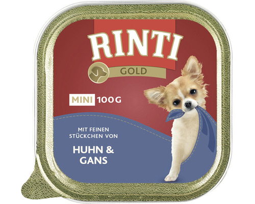 RINTI gold Mini Kip & Gans nat hondenvoer 100g