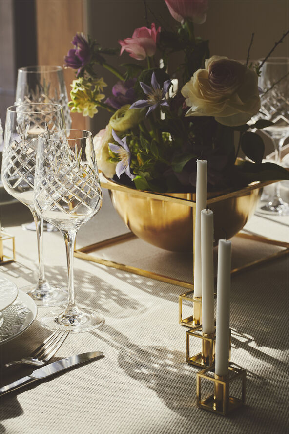 Audo Copenhagen Kubus Candle Holder, Micro Gold-Pla