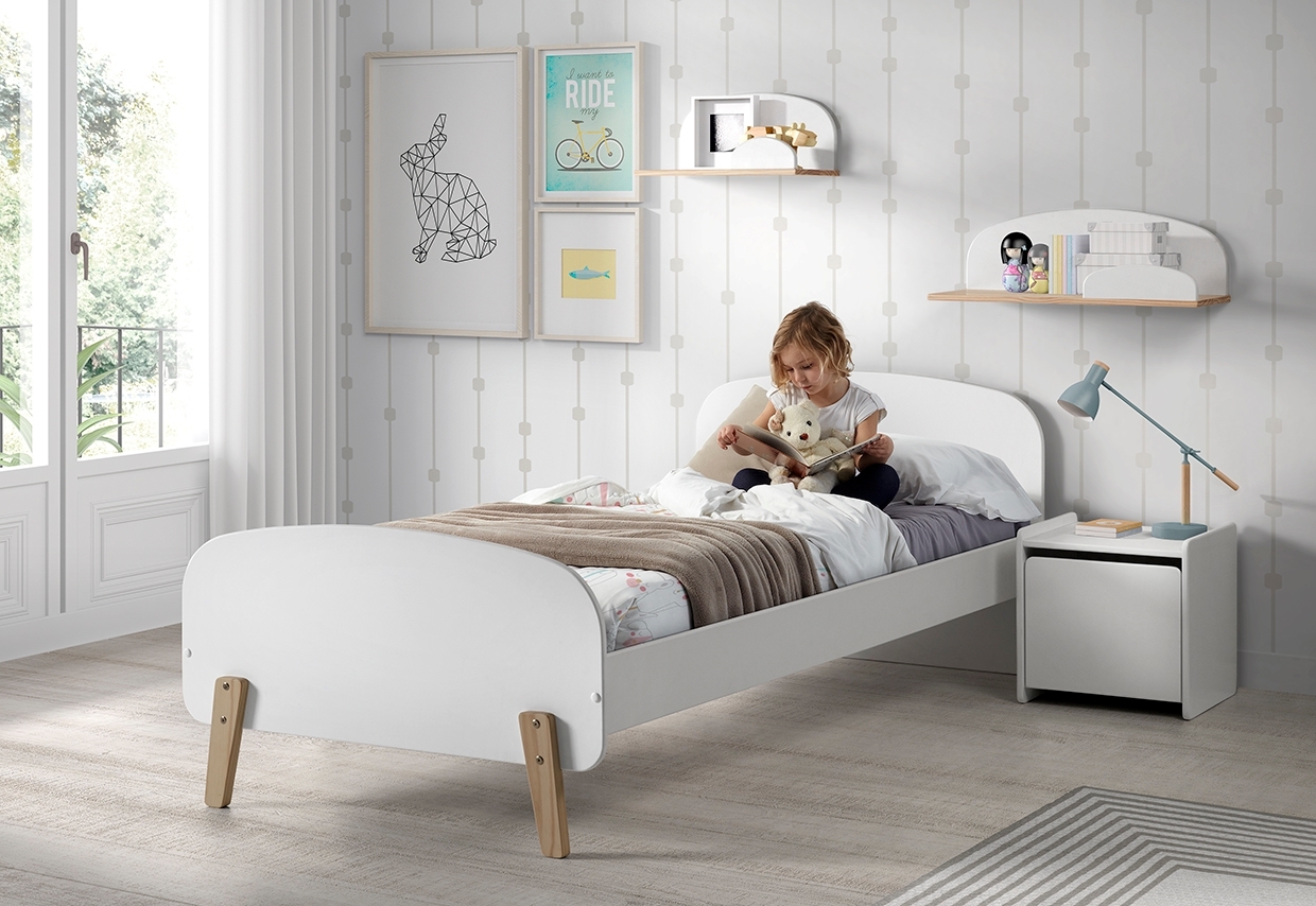 Wandregal KIDDY - weiß - 60 cm breit