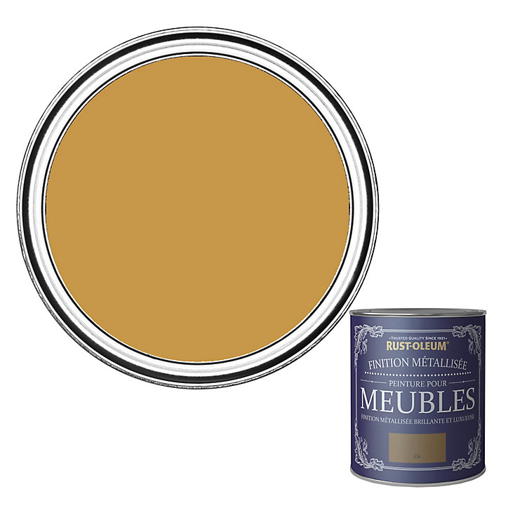 Peinture pour meubles Rust-Oleum or finition métallisée 0,75L