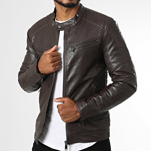 Veste Biker 5033 Marron
