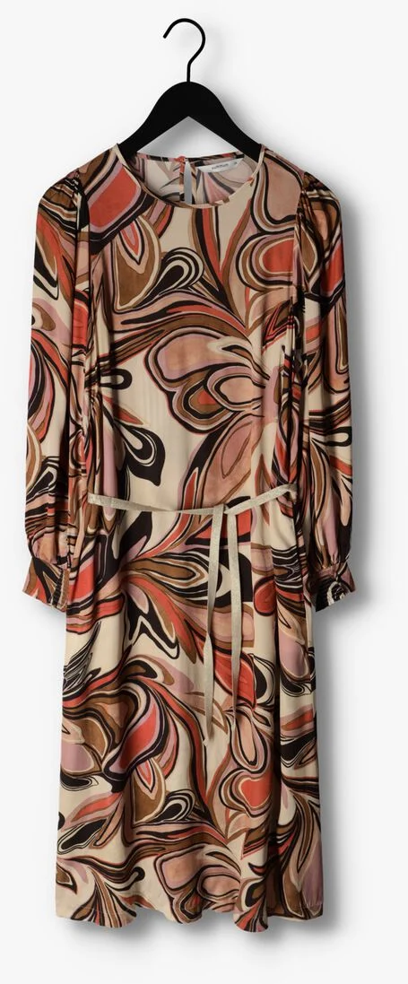 SUMMUM multi summum midi jurk dress painted flower