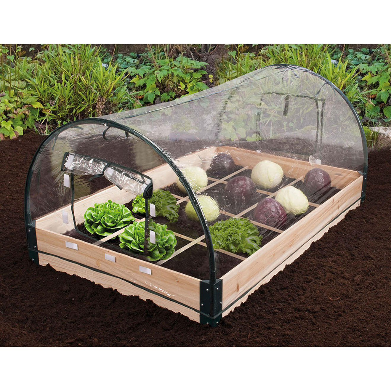 Pratik Garden Serre de potager 12 compartiments aroma marron - 115x80x54 cm