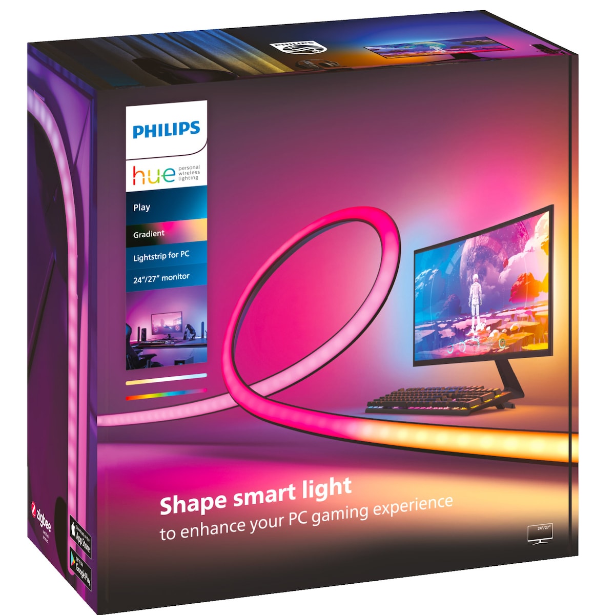 Philips Hue Play Gradient PC lysstripe 24/27 tommer EU