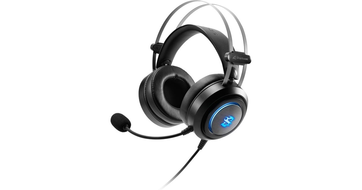 SharkoonSKILLER SGH30 over-ear gaming headset  (Zwart, RGB leds, PC's/Notebooks, PlayStation 5, PlayStation 4)
