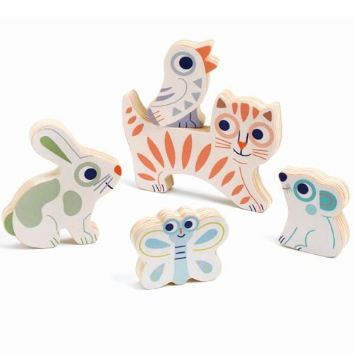 Djeco reliëfpuzzel babyanimali - 5st