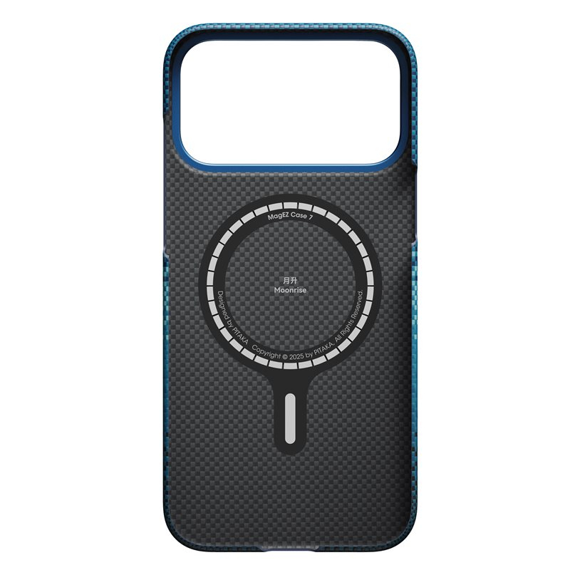 iPhone 17 Pro MagEZ Fushion Weaving MagSafe Aramid Schutzhülle (KI1703MP) - Moonrise (Blau / Schwarz)