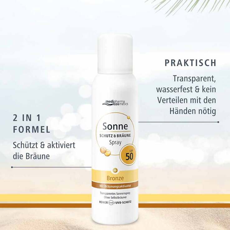 Sonne Schutz & Bräune Aerosol-Spray bronze LSF 50, 150 ml