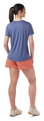 T-Shirt Technique Femme Smartwool Active Ultralite Col V Bleu