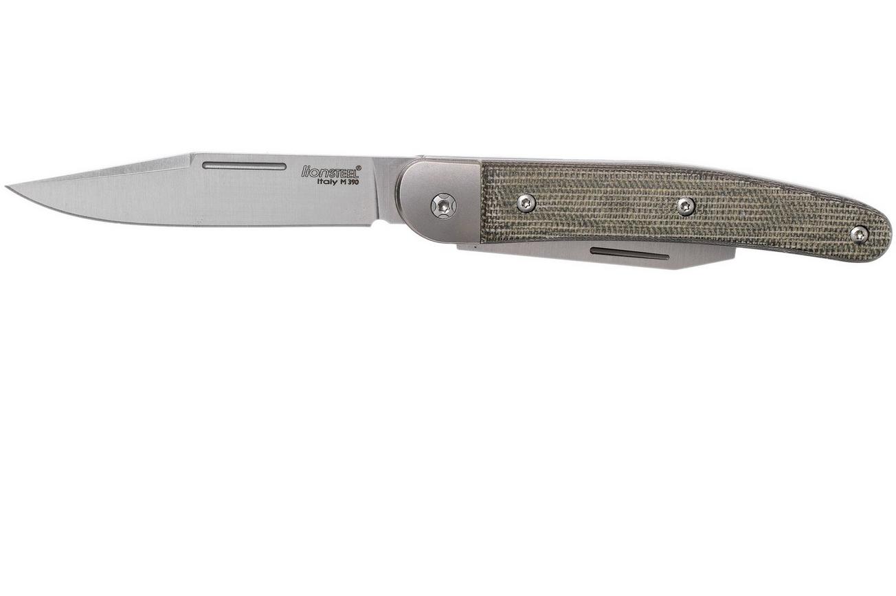 LionSteel Jack 2 Green Canvas Micarta JK2 CVG zakmes