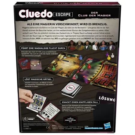 Hasbro Cluedo Escape Der Club der Magier