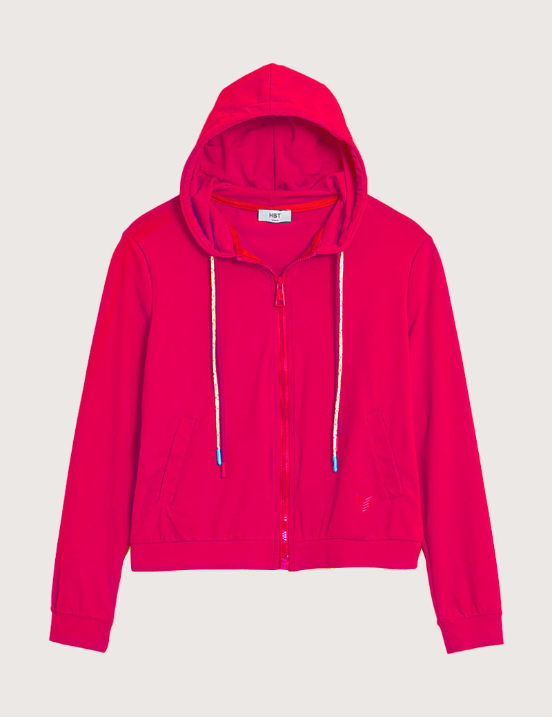 HBT BASICS POP | KIMY HOOD VESTE FUSHIA