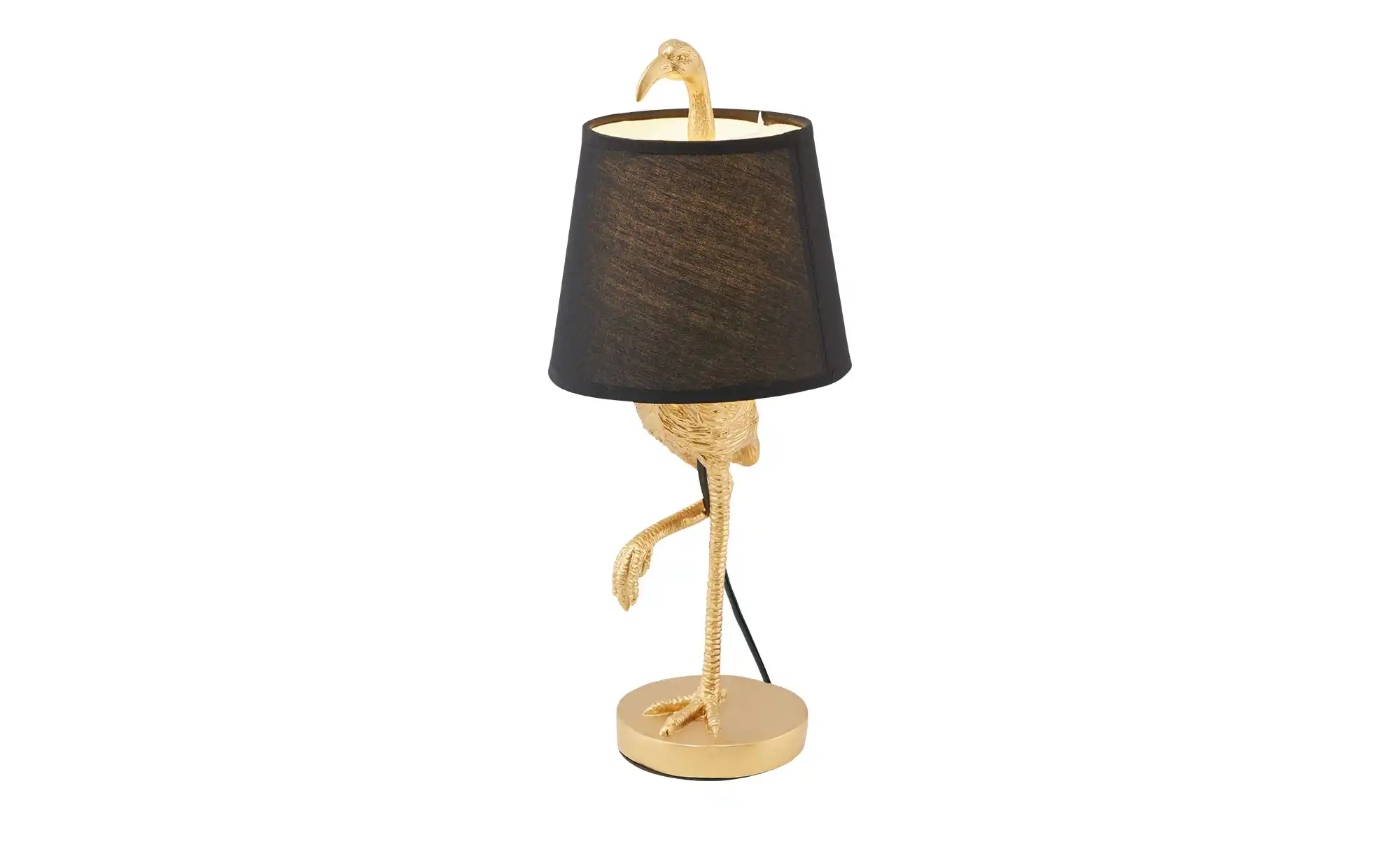 Trio Tischleuchte, 1-flammig `Flamingo`schwarz/goldfarbig