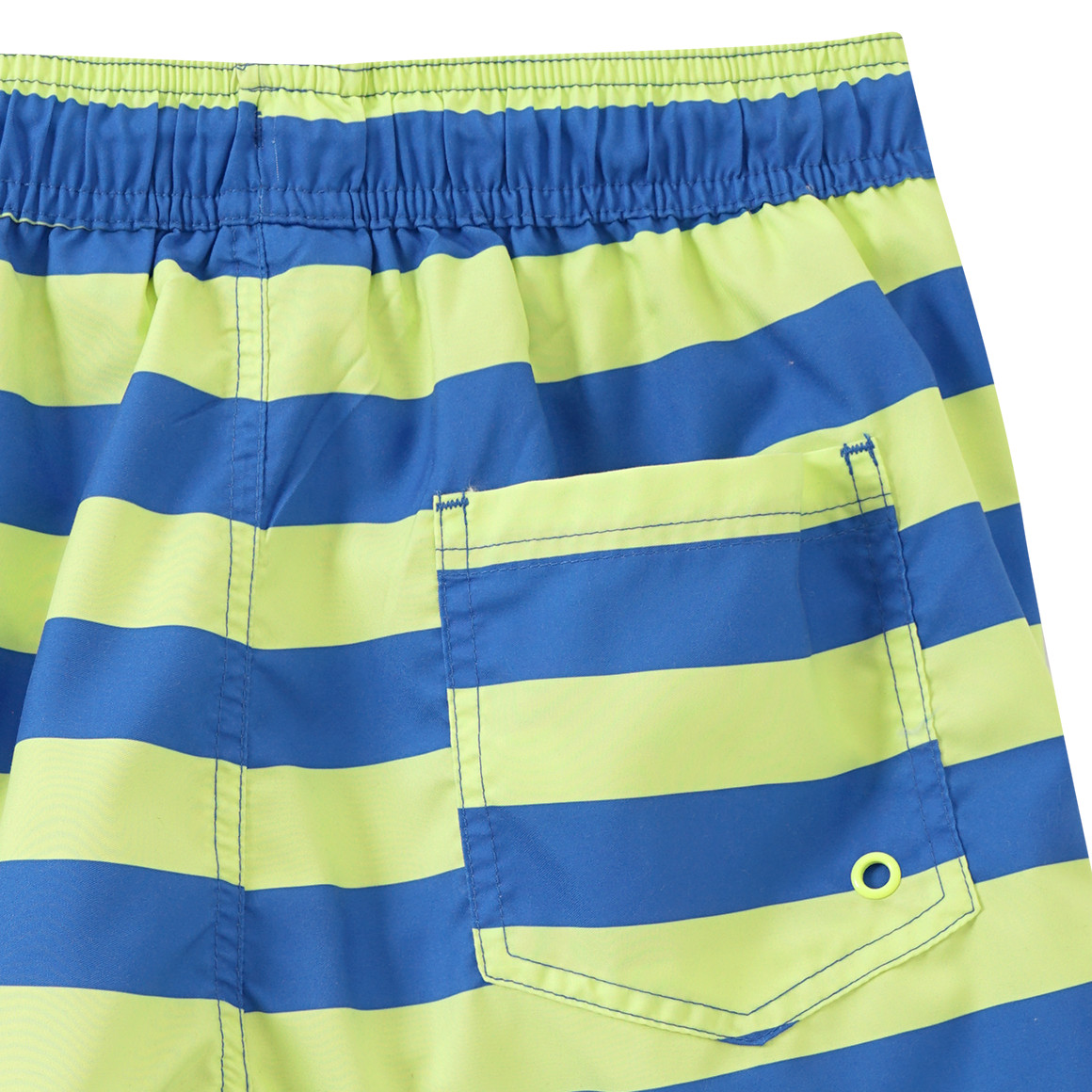 Famy Jungen Badeshorts mit Streifen blau / limette